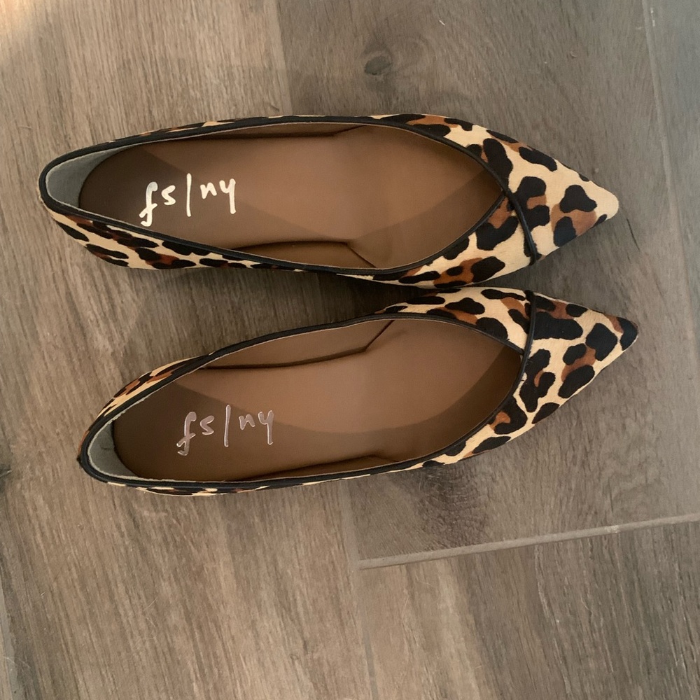 French Sole Leopard Peppy Flats - NEW - Picture 2 of 5
